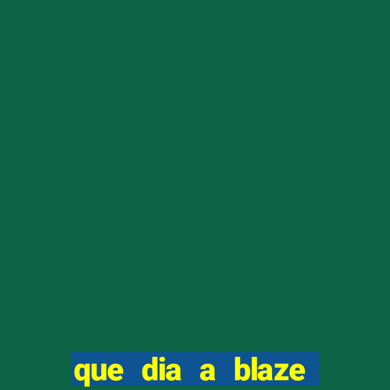 que dia a blaze paga o cashback